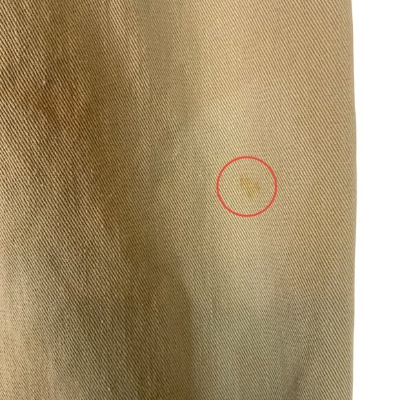 Vintage Ralph Lauren Khaki Cotton Midi Skirt Size 12 Pockets Pleated Front - Picture 7 of 7